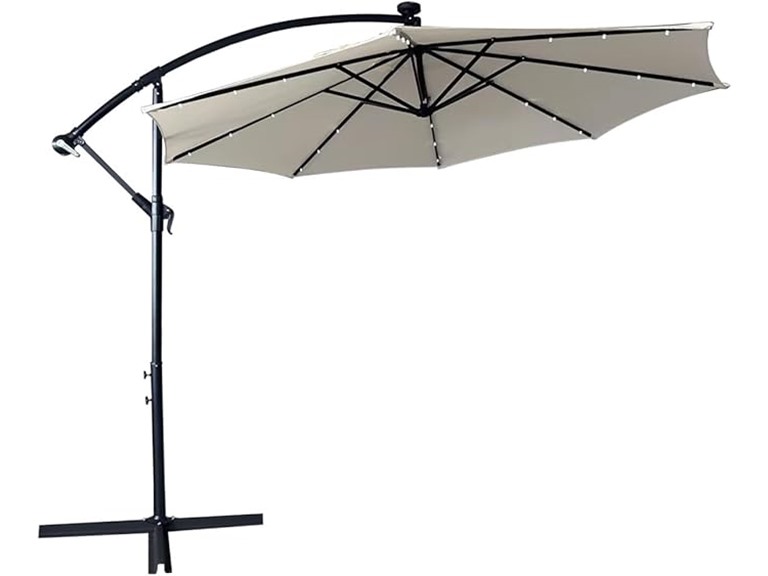 LeisureMod WUBL-10CR Willty Outdoor Umbrella Cream