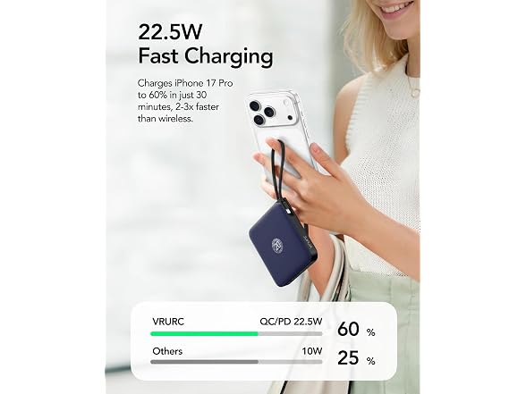 VRURC 10000mAh 22.5W Portable Charger