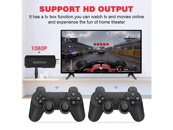 Retro 4K HDMI Game Stick + 2 Controllers