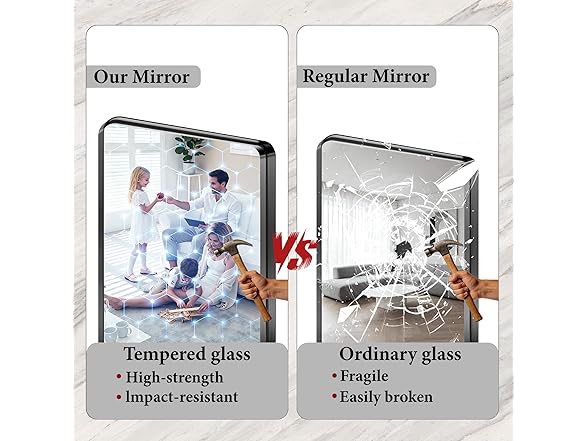 55"x30" Rectangle Batroom Mirror