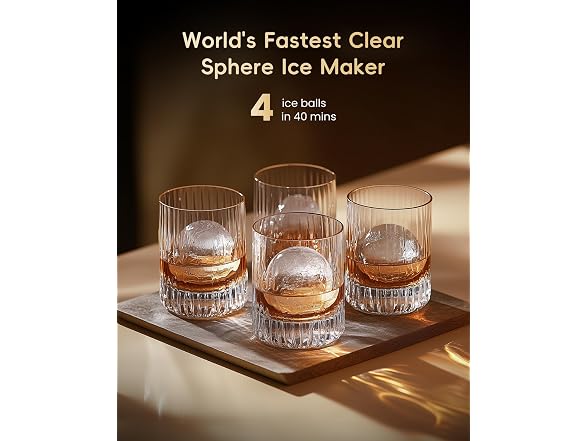 ecozy 2in Sphere Clear Ice Ball Machine
