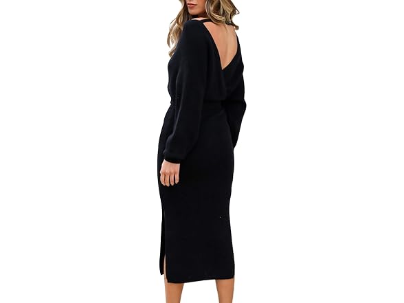 Fixmatti Women (S) Bodycon Sweater Dress Dress