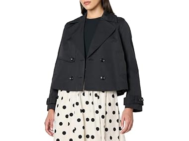 $9.99, Was $89.90, 88% Off! The Drop Women Mara Cropped Trench dealfomo