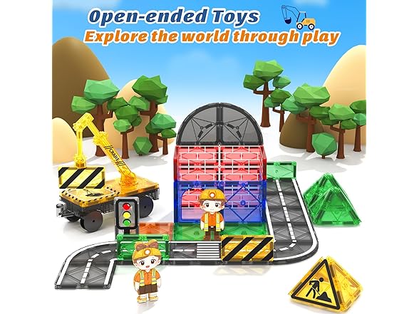 Coodoo Magnetic Tiles Road Set