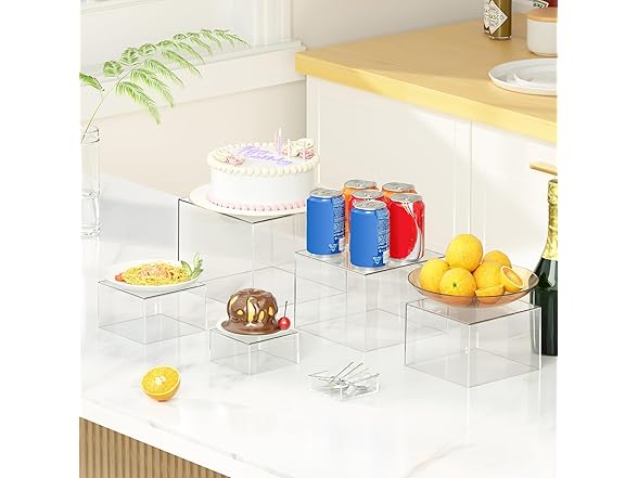 6 Pcs Clear Acrylic Boxes for Display