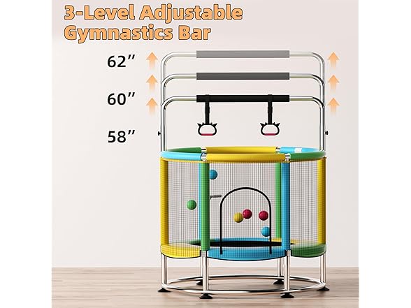 Trampoline with Anti-Rollover Round Bottom