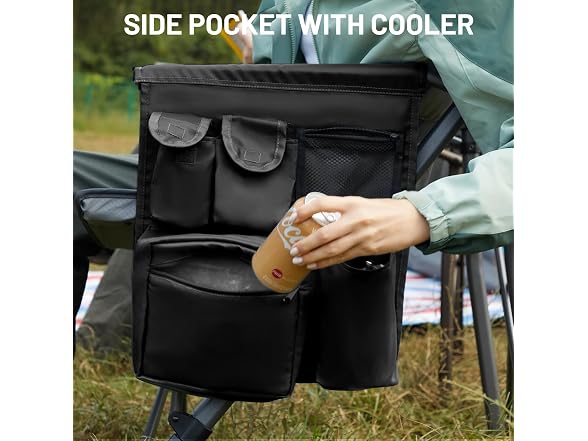 TIMBER RIDGE Black Oversized Camping Chair