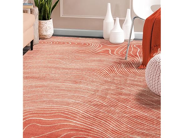 Superior 7'x9' Modern Abstract Wood Grain Indoor Rug
