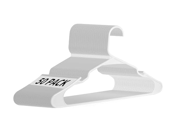Simple Deluxe 50 Pack Plastic Hangers