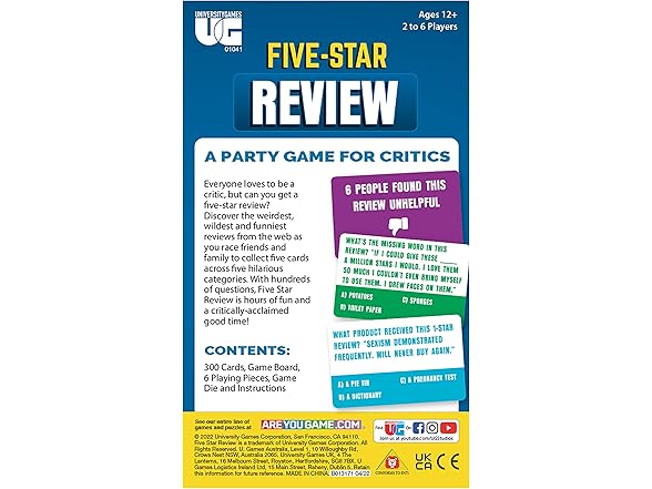 University Games, 5-Star Review Party Game