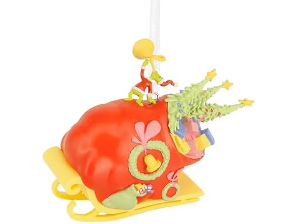 Hallmark Grinch on Sleigh Ornament