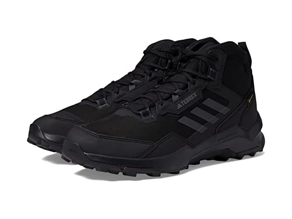 adidas Men's Terrex AX4 Mid Top Gore-TEX Hiking Sneaker, Black/Carbon/Grey, 6