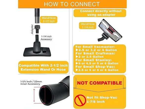 GHAMADE Vacuum Attachments