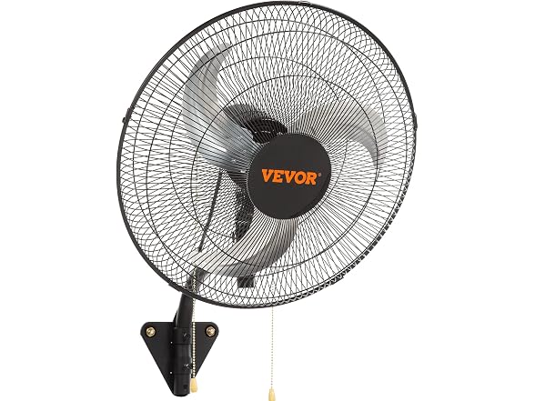 VEVOR Wall Mount Fan, 18 Inch, 3-speed
