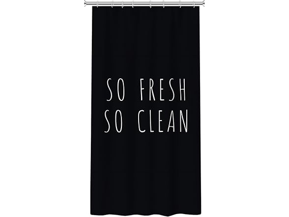 Yeele Black Shower Curtain