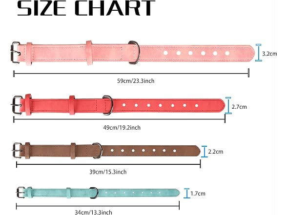 YAODHAOD Soft Padded Leather Dog Collar for
