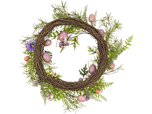 National Tree Company Pastel Egg Wreath