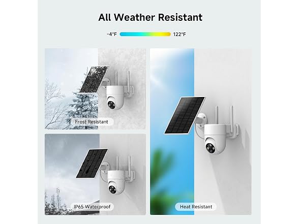 Oculview 2K Solar Security Cameras