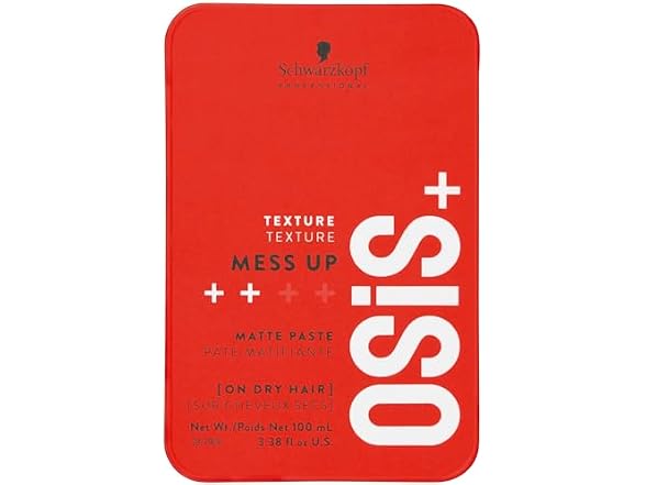 (2 Pack) Schwarzkopf OSiS+ Mess Up Matte Paste 3.38 oz