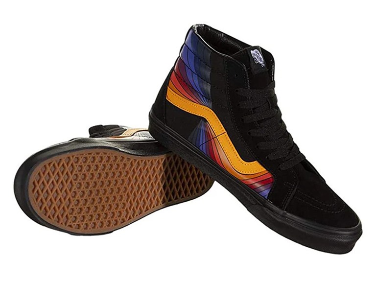 Vans SK8-HI Unisex, Black, 4.5 Men / 6 Women