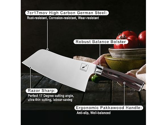 imarku 7 inch cleaver knife