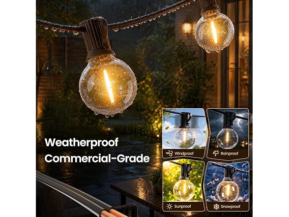 RTTY 100FT Outdoor String Lights G40