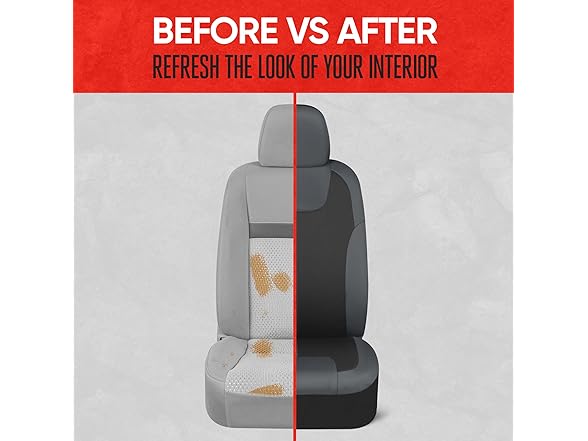 Motor Trend Gray Waterproof Front Seat Covers