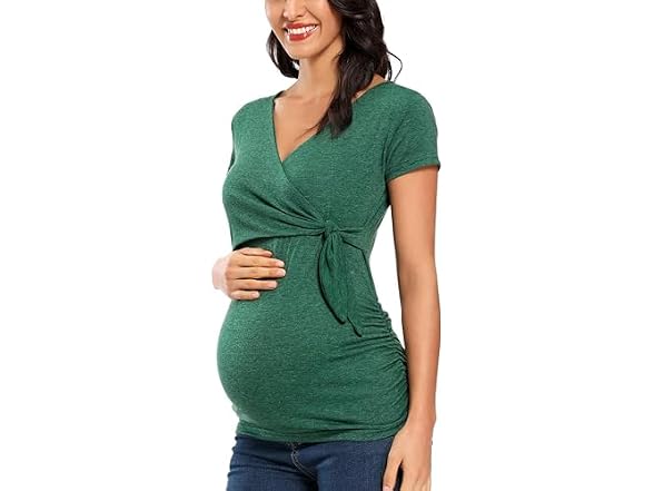 Glampunch Women (M) Maternity Shirts Short Tops