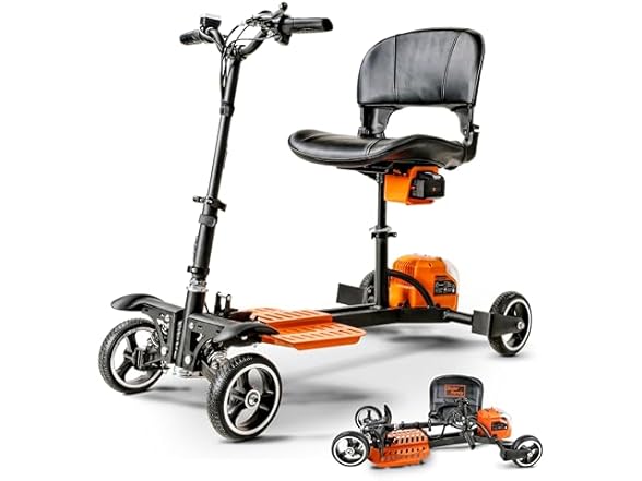 SuperHandy 4 Wheel Mobility Scooter (Orange)