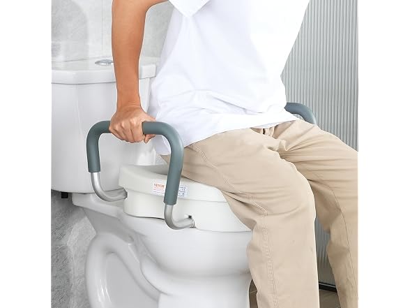 Raised Toilet Seat, 5" Height Raised, 350 lbs