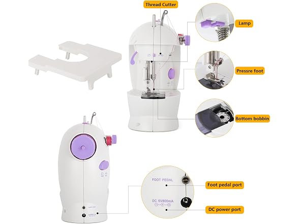 smusei Mini Sewing Machine Dual Speed Portable