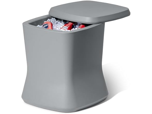 Modern Outdoor Side Table 25Qt Cooler