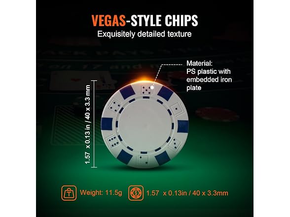 VEVOR Poker Chip Set, 500-Piece Poker