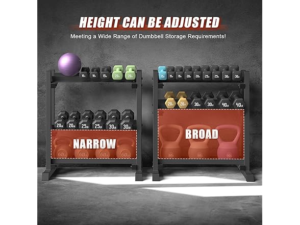 3-Tier Dumbbell Rack, 1100LB Capacity