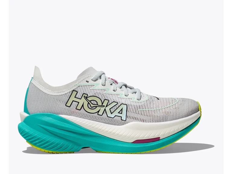 Hoka Mach X 2 Women's Shoes Frost/Electric Aqua Size 7