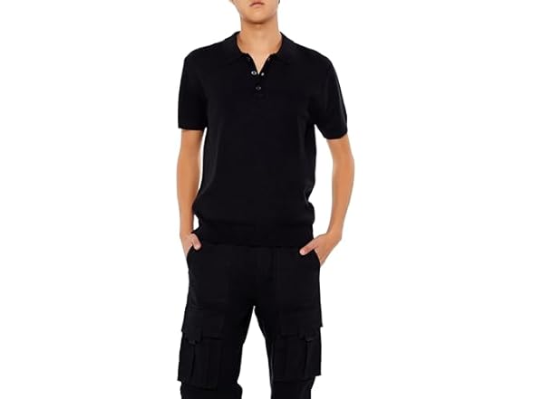 Forever 21 Men (M) Sweater-Knit Polo Shirt