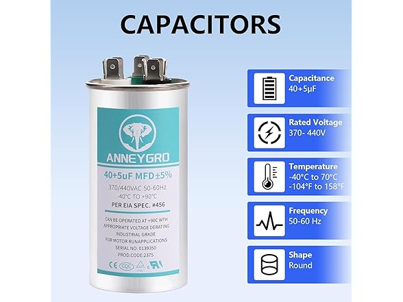 AC Capacitor for HVAC Systems