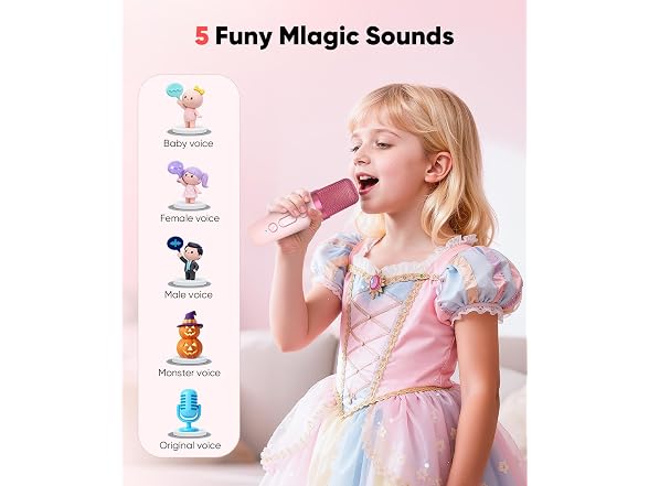 Aadmd Mini Karaoke Machine 2-Mic Kids