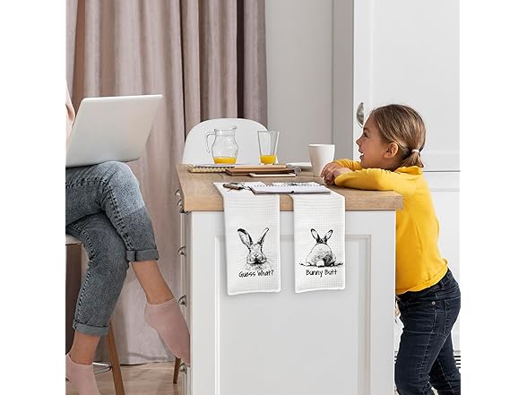 Guess What? Bunny Butt Kitchen Towels