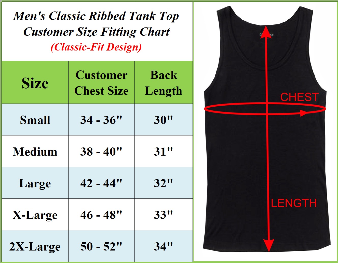 Mens Ribbed Classic Tank Tops (S-2XL) - Gallery 17