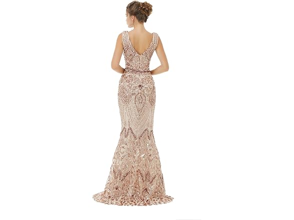 Engerla Women (16) Engela V Neck Sequin Sexy Gowns