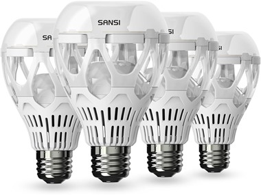 $14.99, Was $25.99, 42% Off! SANSI 200 Watt Equivalent LED Light Bulb 4 Pack dealfomo