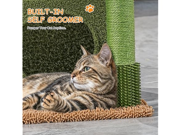 Athena Collection Small Cat Tree Tower with Scratching Post