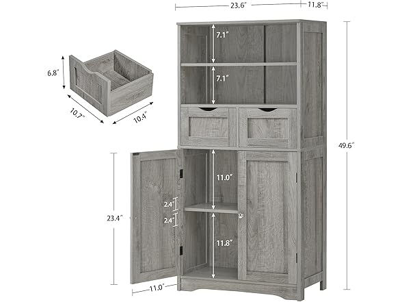 TEENFON Tall Storage Cabinet