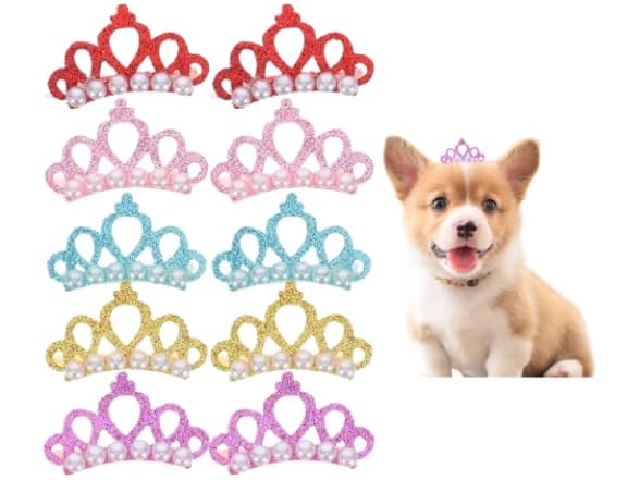 balacoo Pearl Crown Pet Hair Clip Soft Comfo