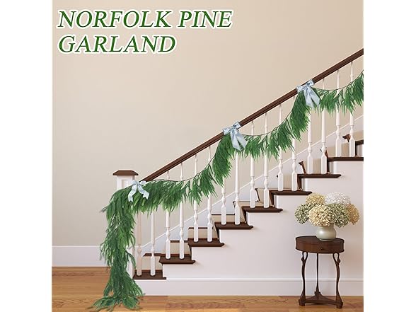 TISEMENT Norfolk Pine Garlands with Light String, 6F