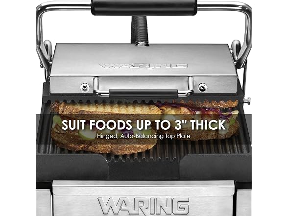 Waring Panini Press with Timer 120V