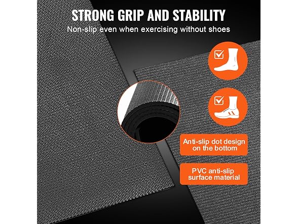 Exercise Mat, Non Slip High Density 7x5ft