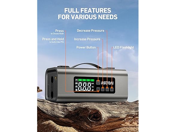 AstroAI 159 Jump Starter & Air Compressor