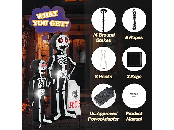 6Ft Halloween Inflatables Outdoor Décor